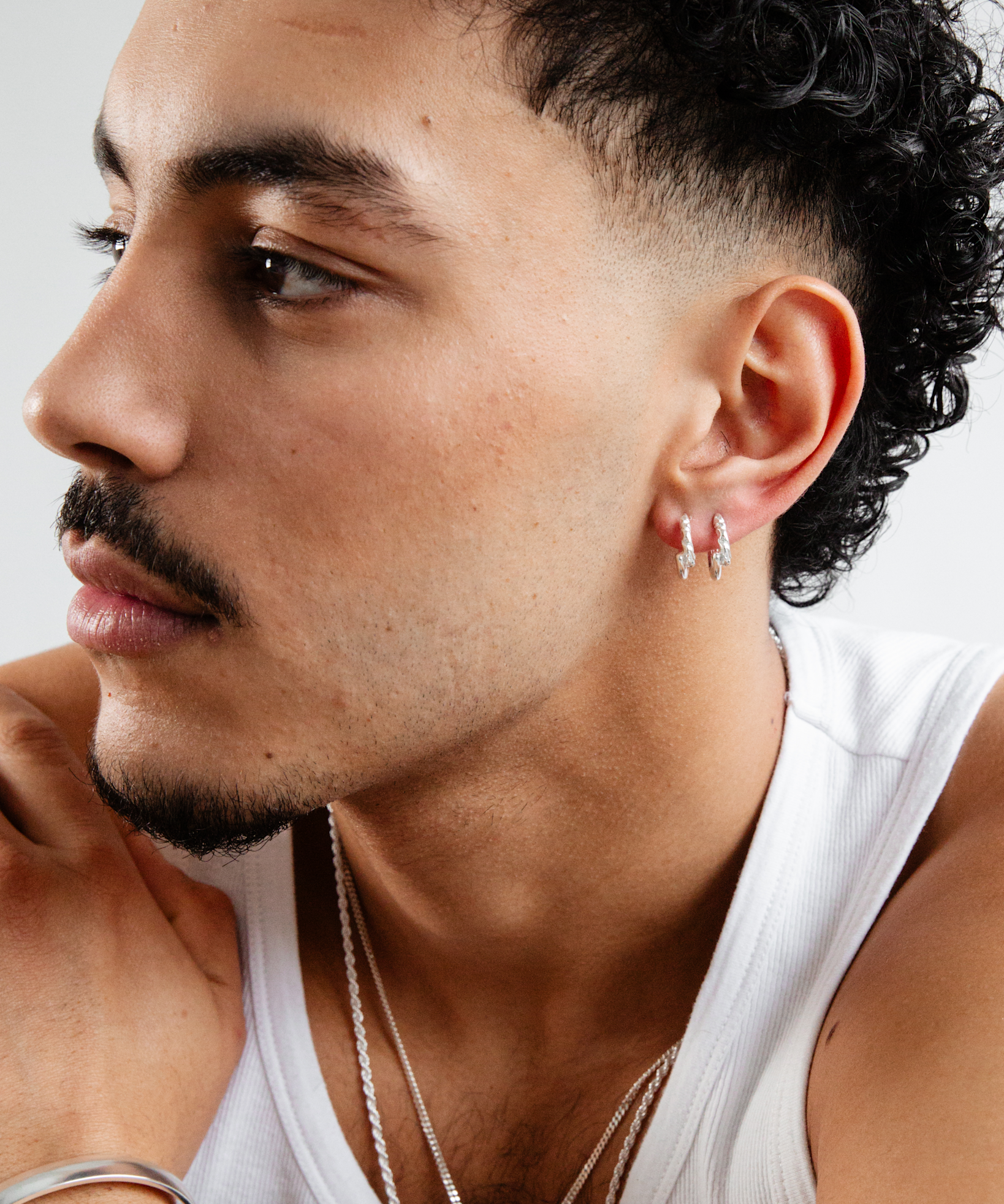 IX Rustic Earring Silver