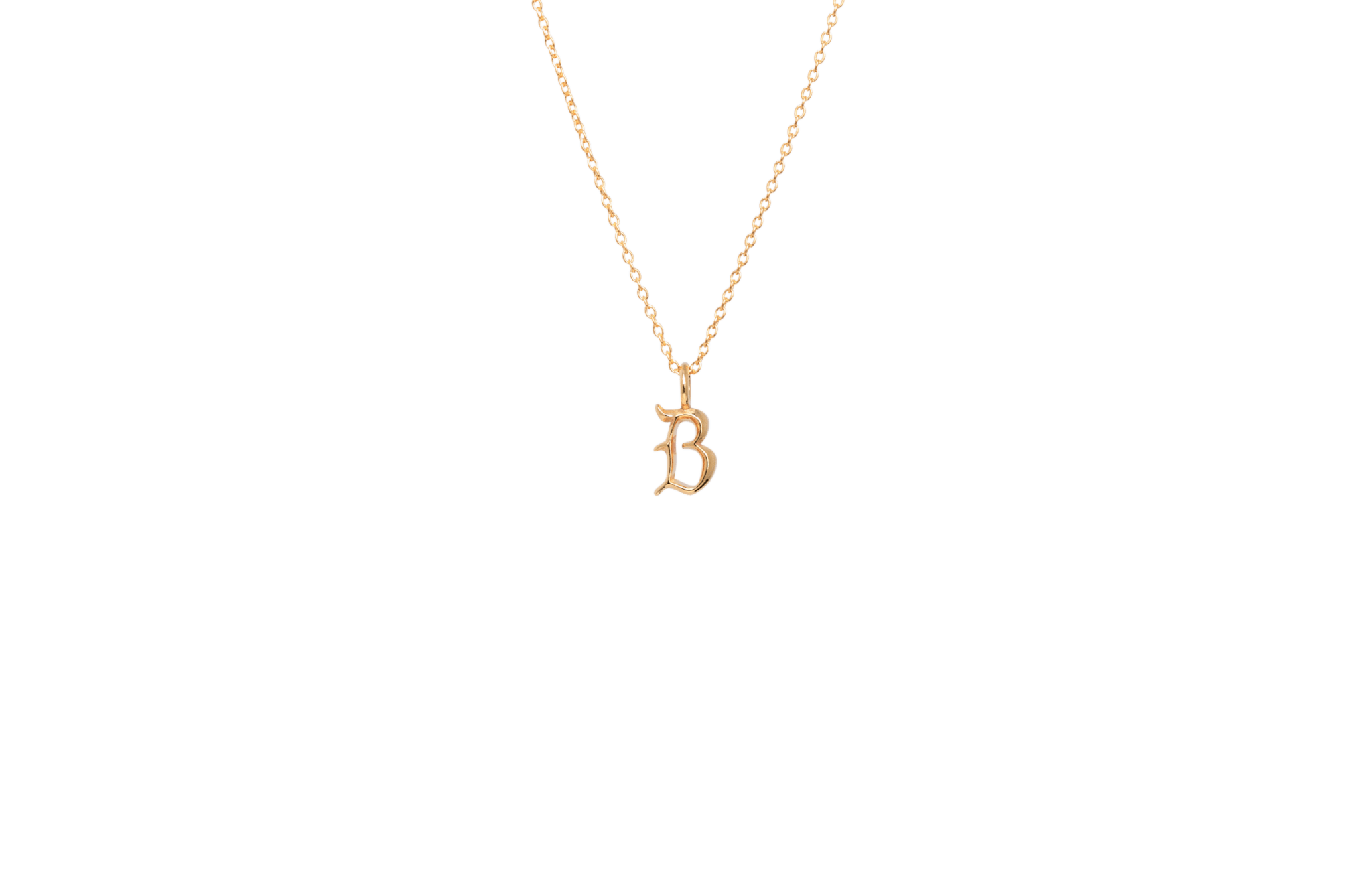 IX B Letter Charm 14K