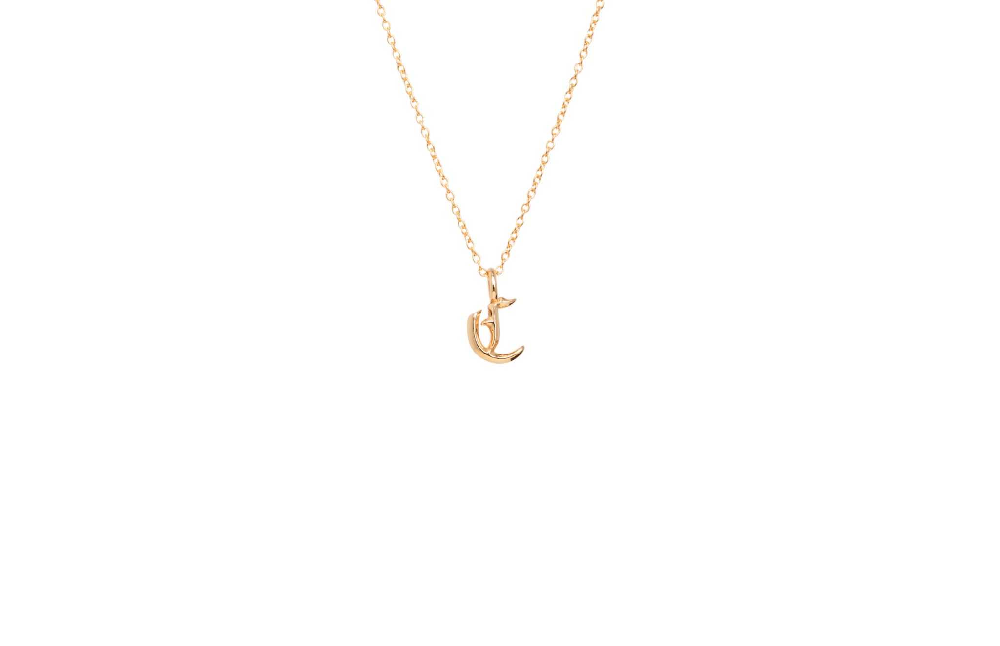 IX C Letter Charm 14K