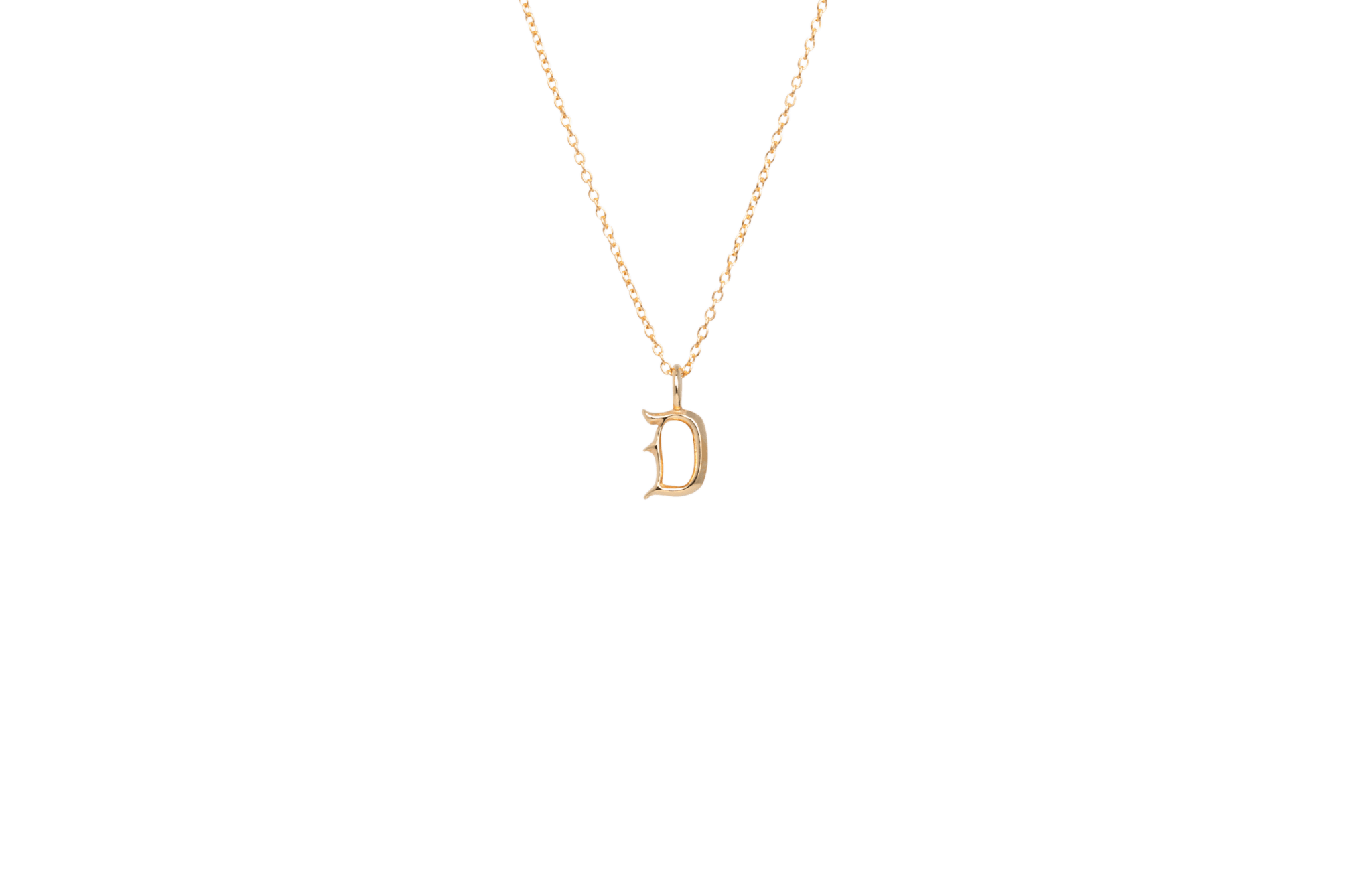 IX D Letter Charm 14K