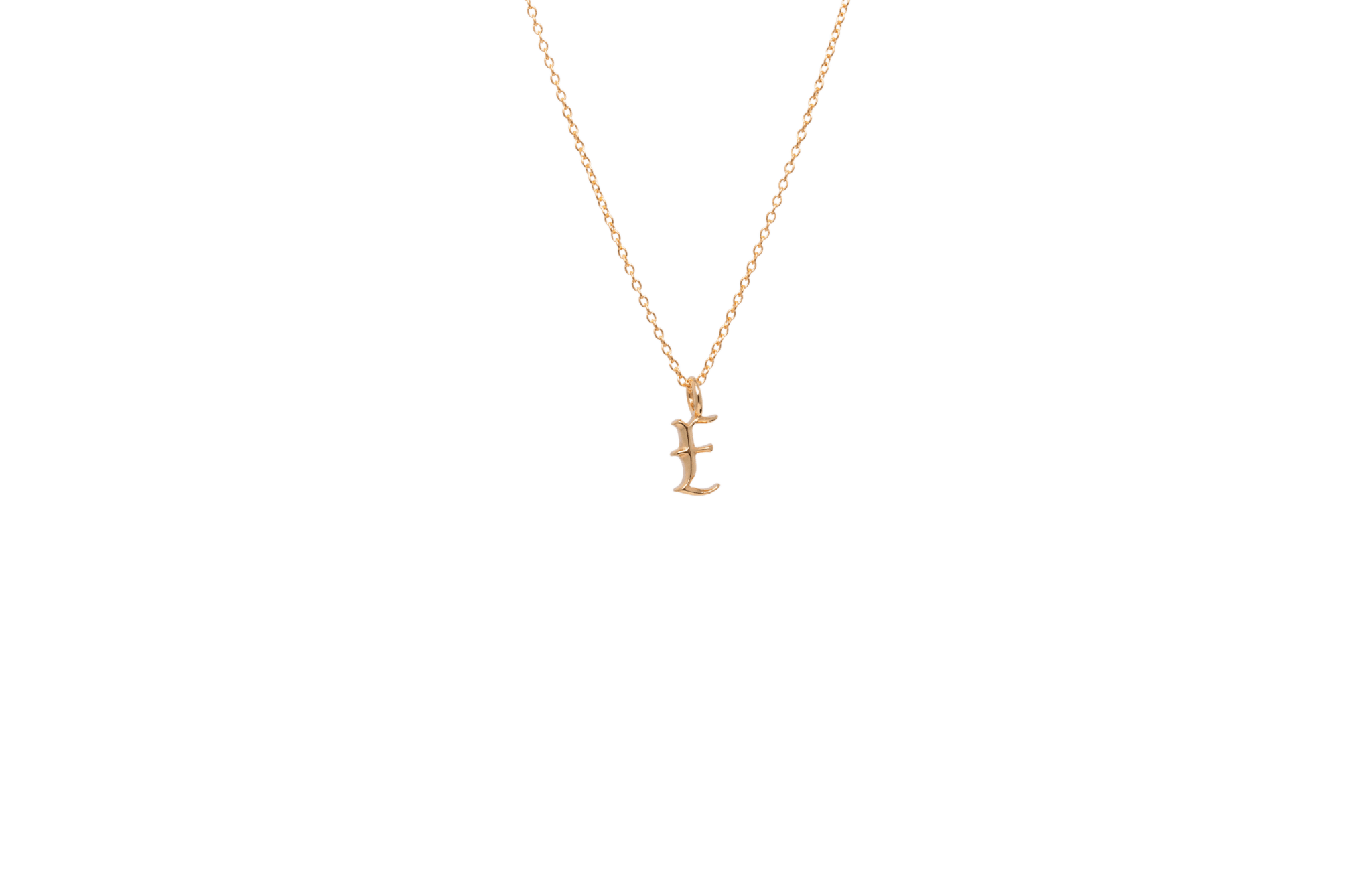 IX E Letter Charm 14K
