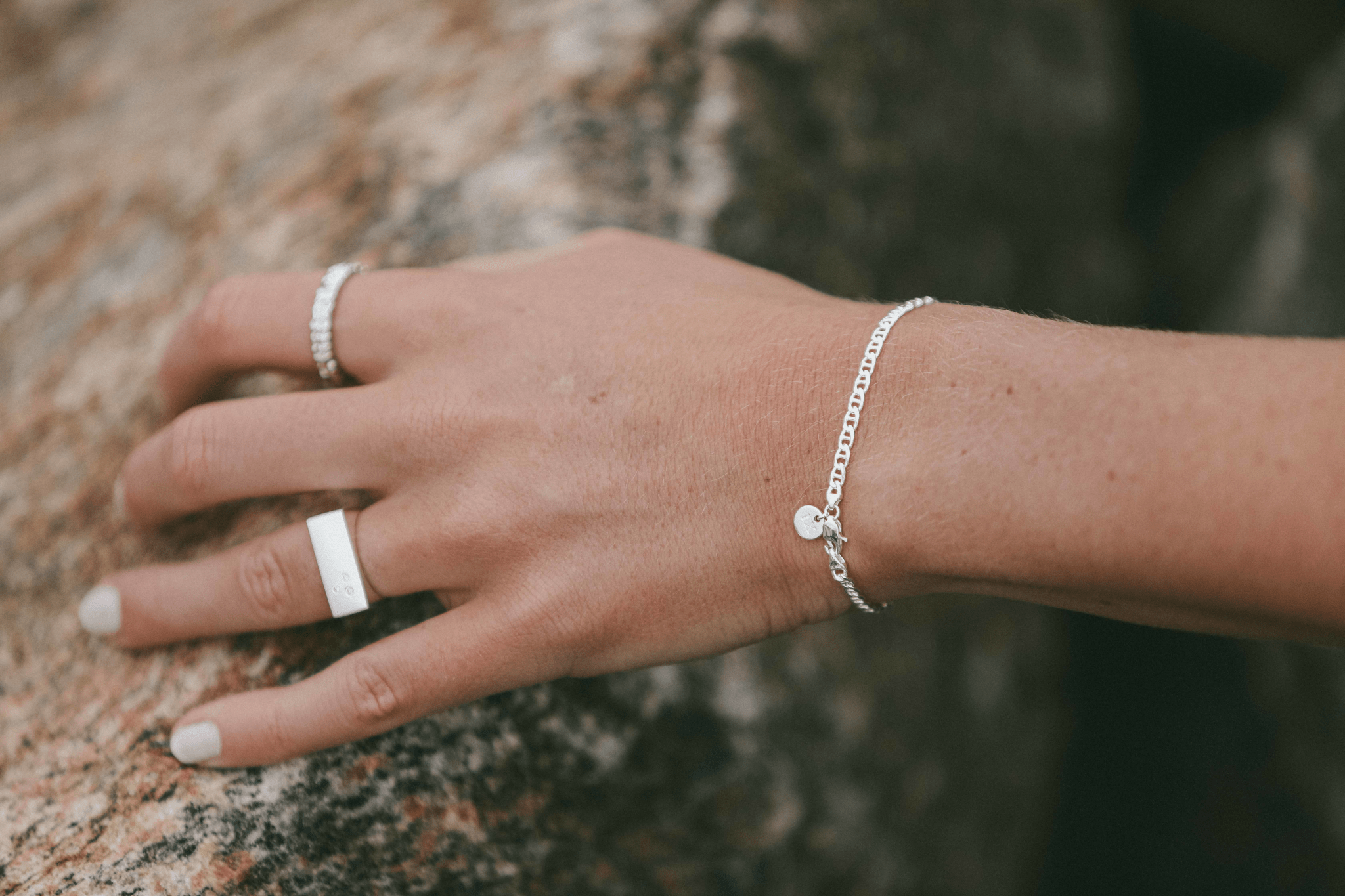 IX Curb Marina Bracelet Silver