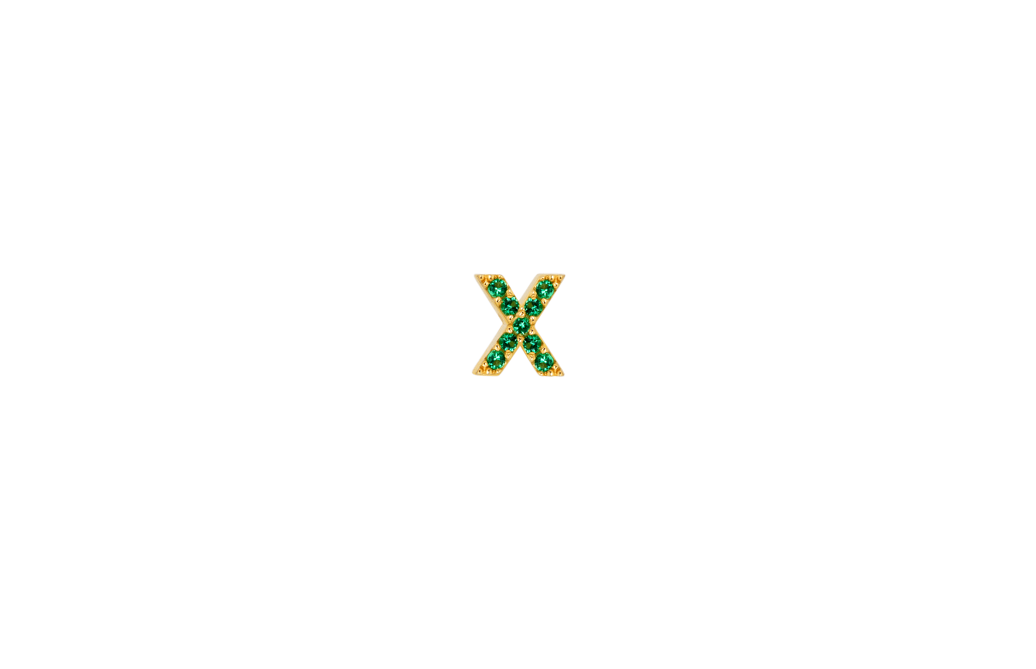 IX Letter Green Earring