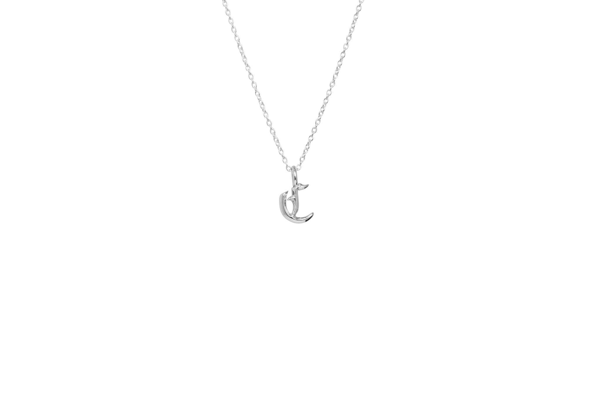 IX C Letter Charm Silver