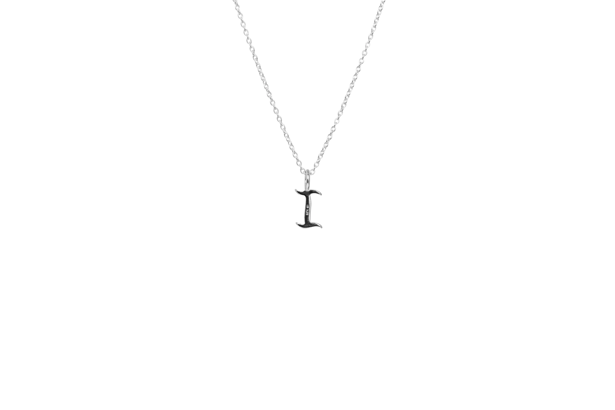 IX I Letter Charm Silver