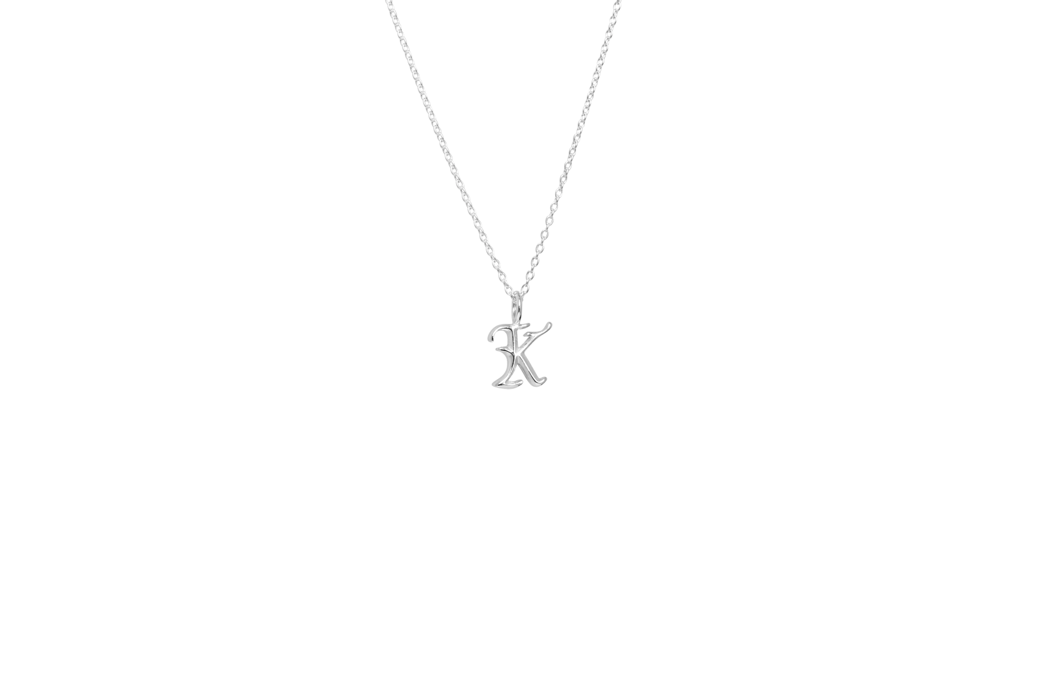 IX Letter Charm Silver