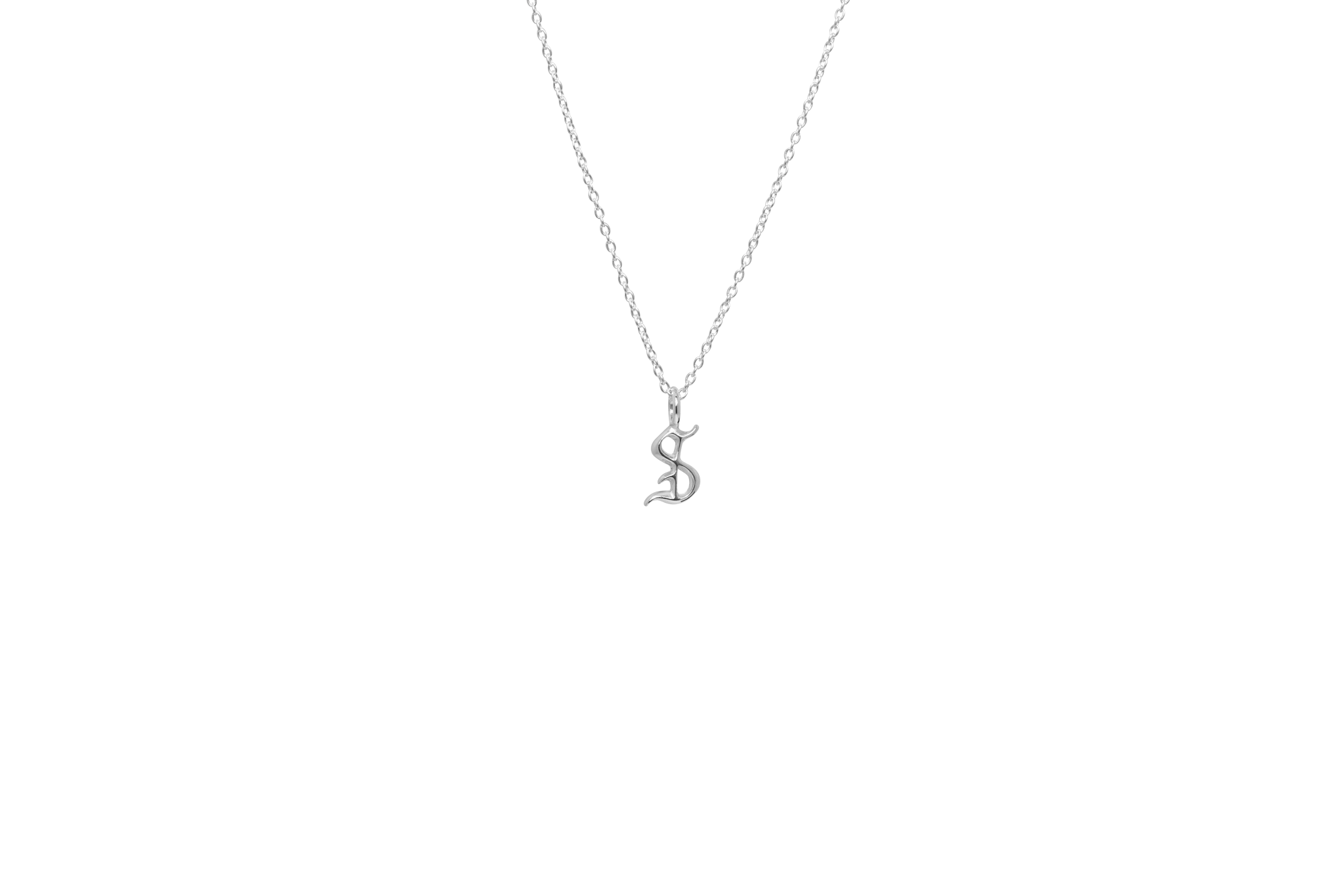 IX S Letter Charm Silver