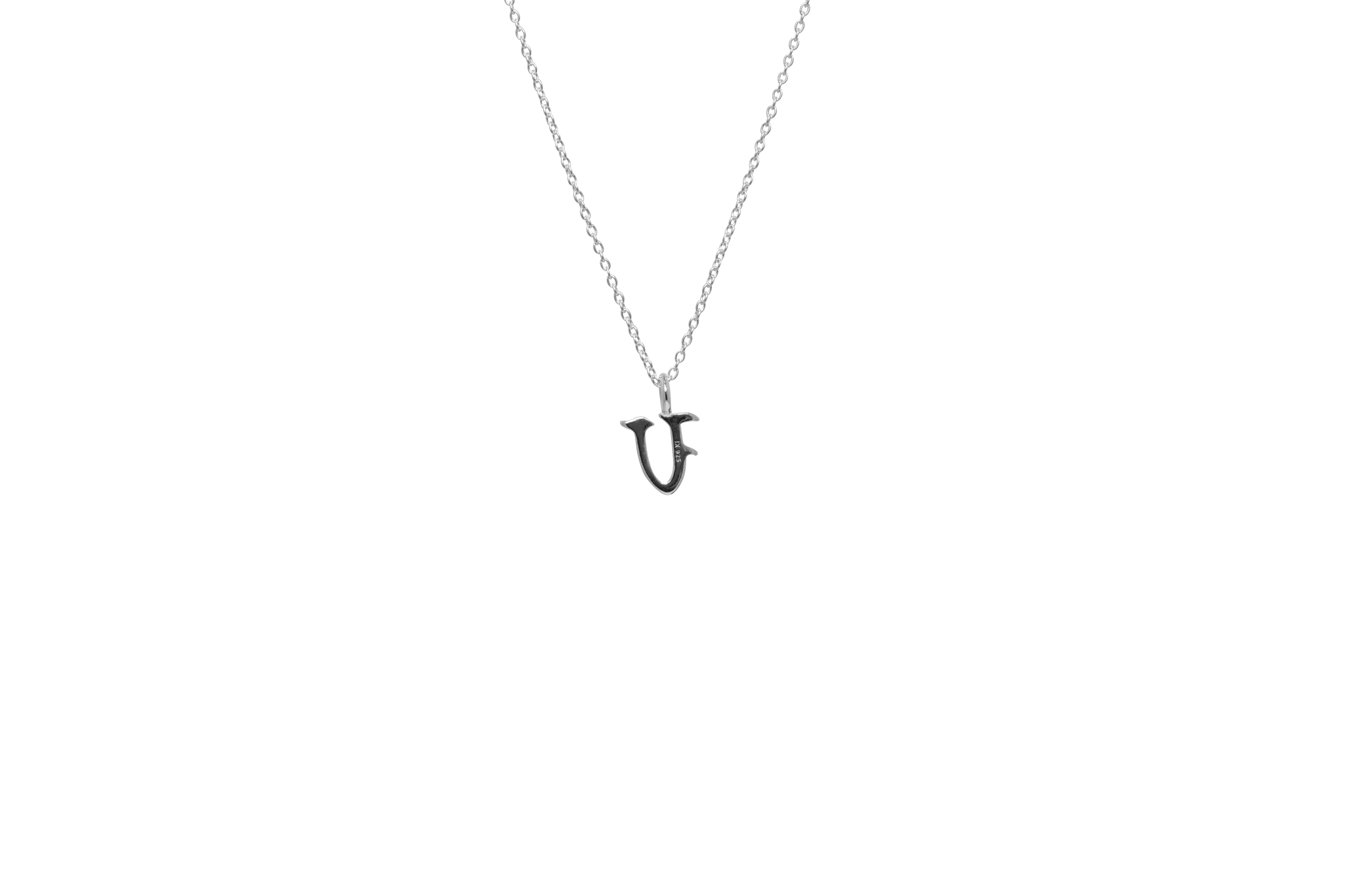 IX V Letter Charm Silver