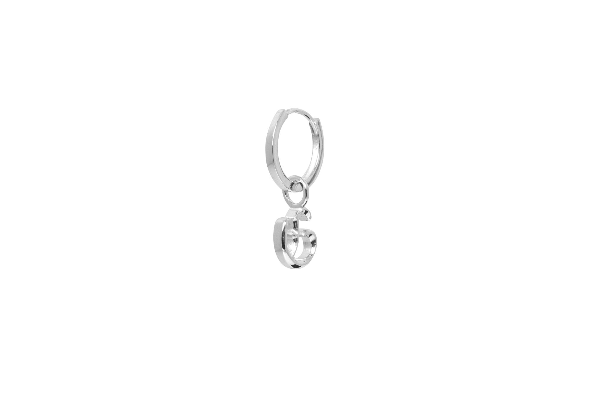 IX G Letter Charm Silver