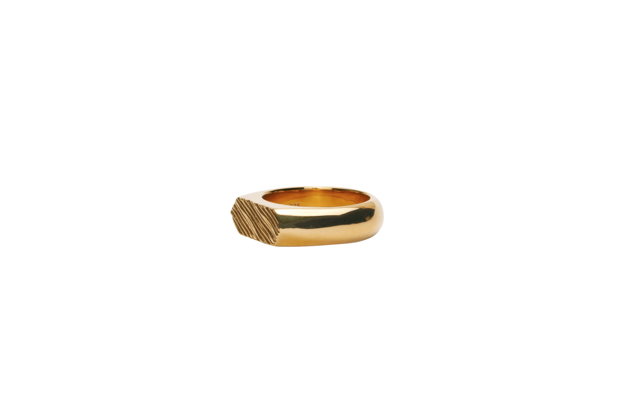 IX Mini Brushed Hexagon Ring