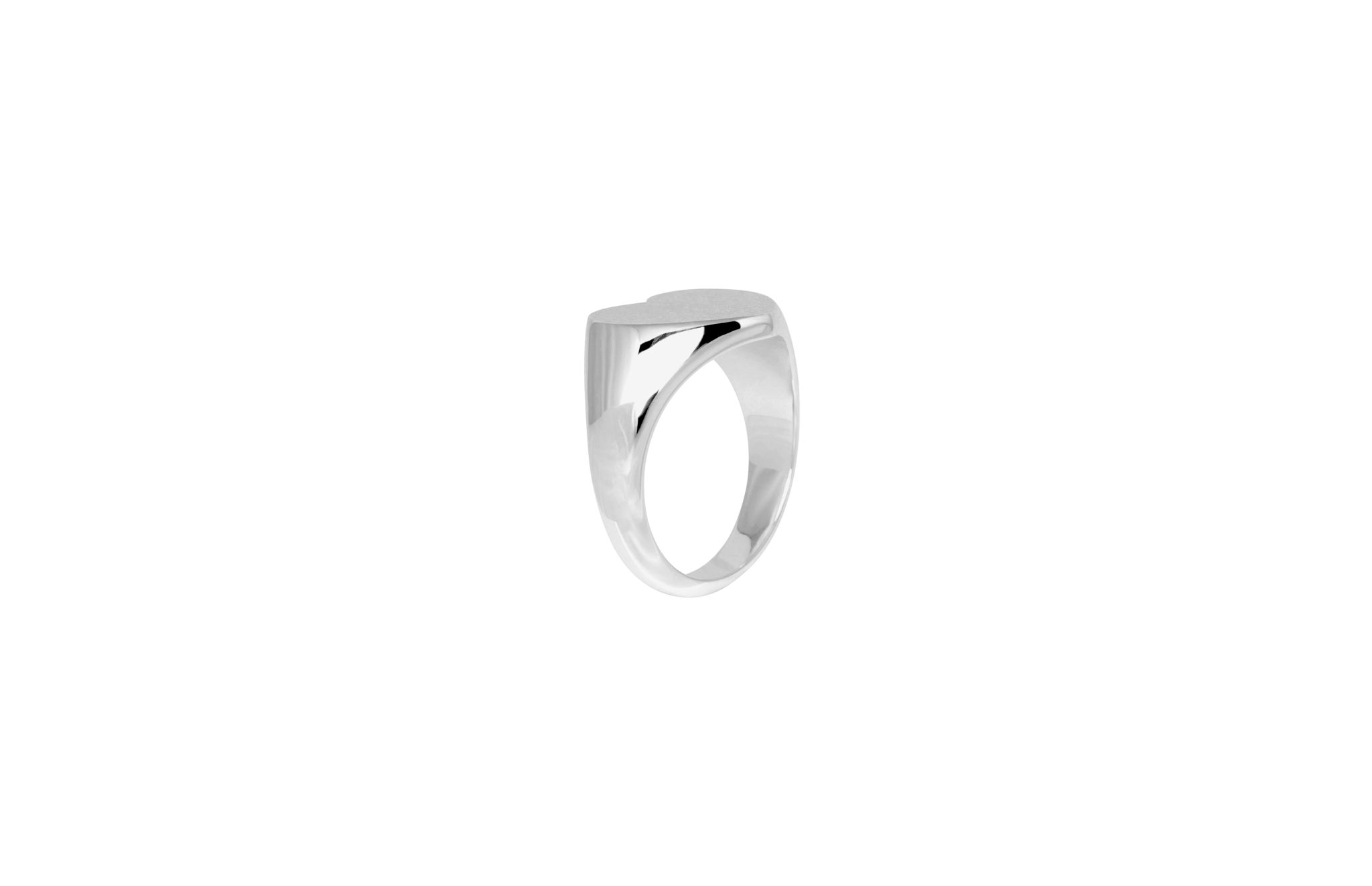 IX Heart Signet Ring Silver