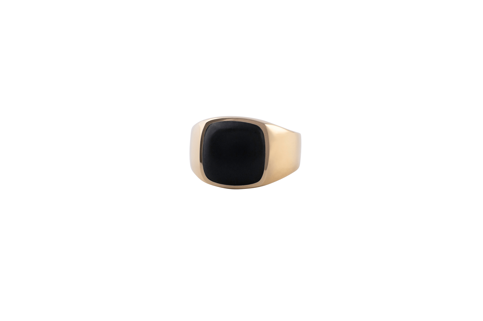 IX Cushion Signet Ring Black Onyx