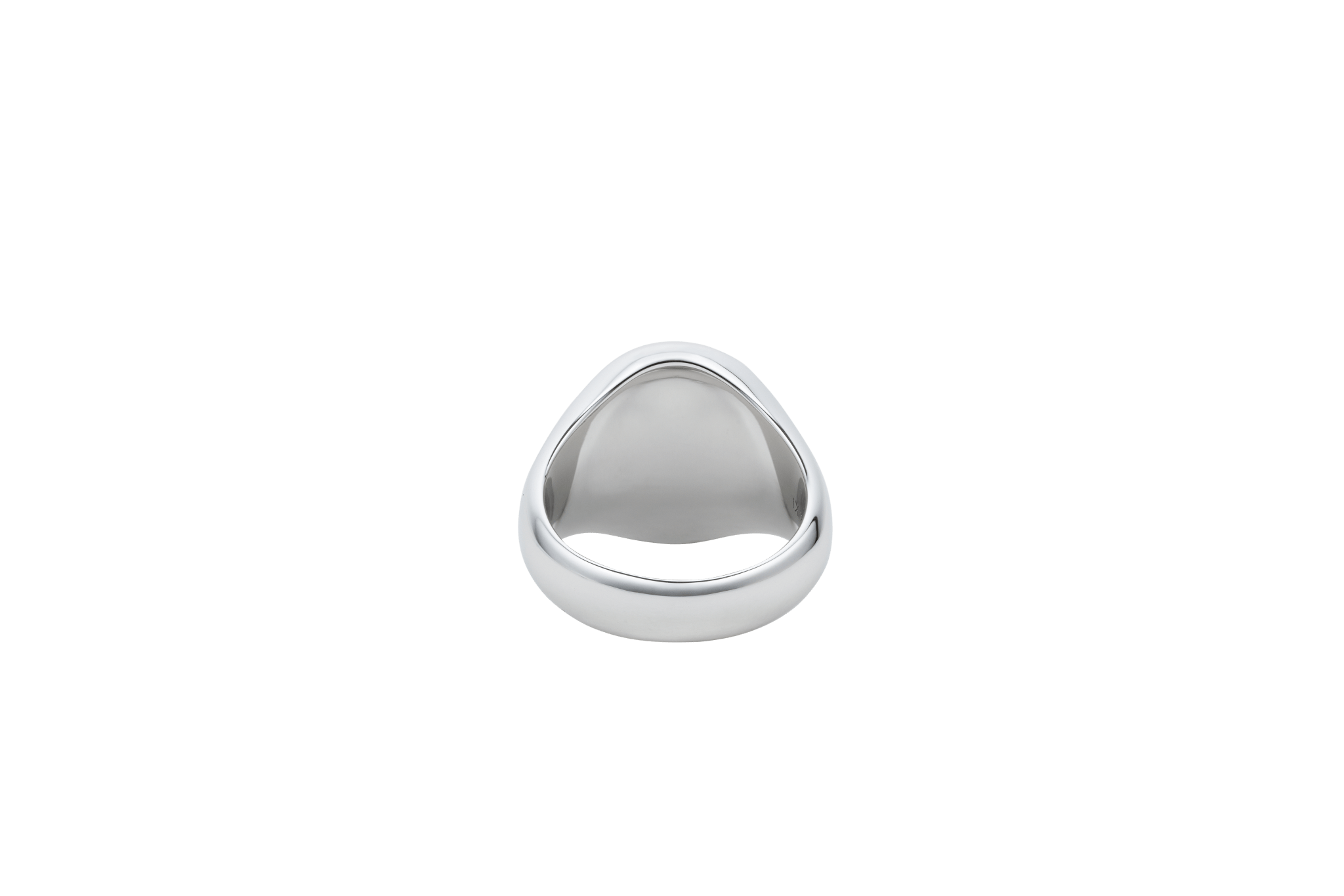 IX Oval Signet Ring Green Marble Silver