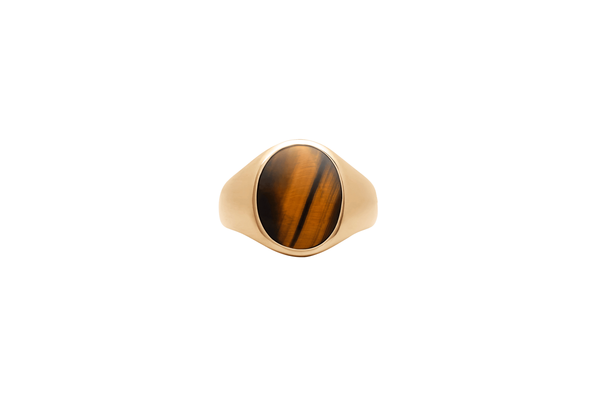 IX Oval Signet Ring Tiger Eye