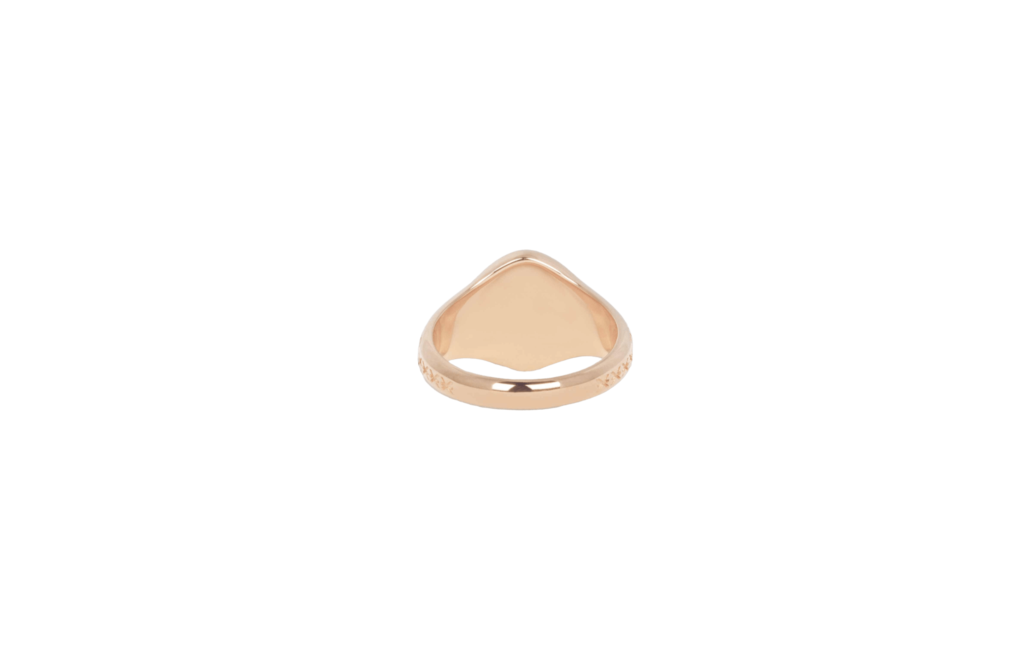 IX Mini Oval Logo Signet Ring Gold 14K