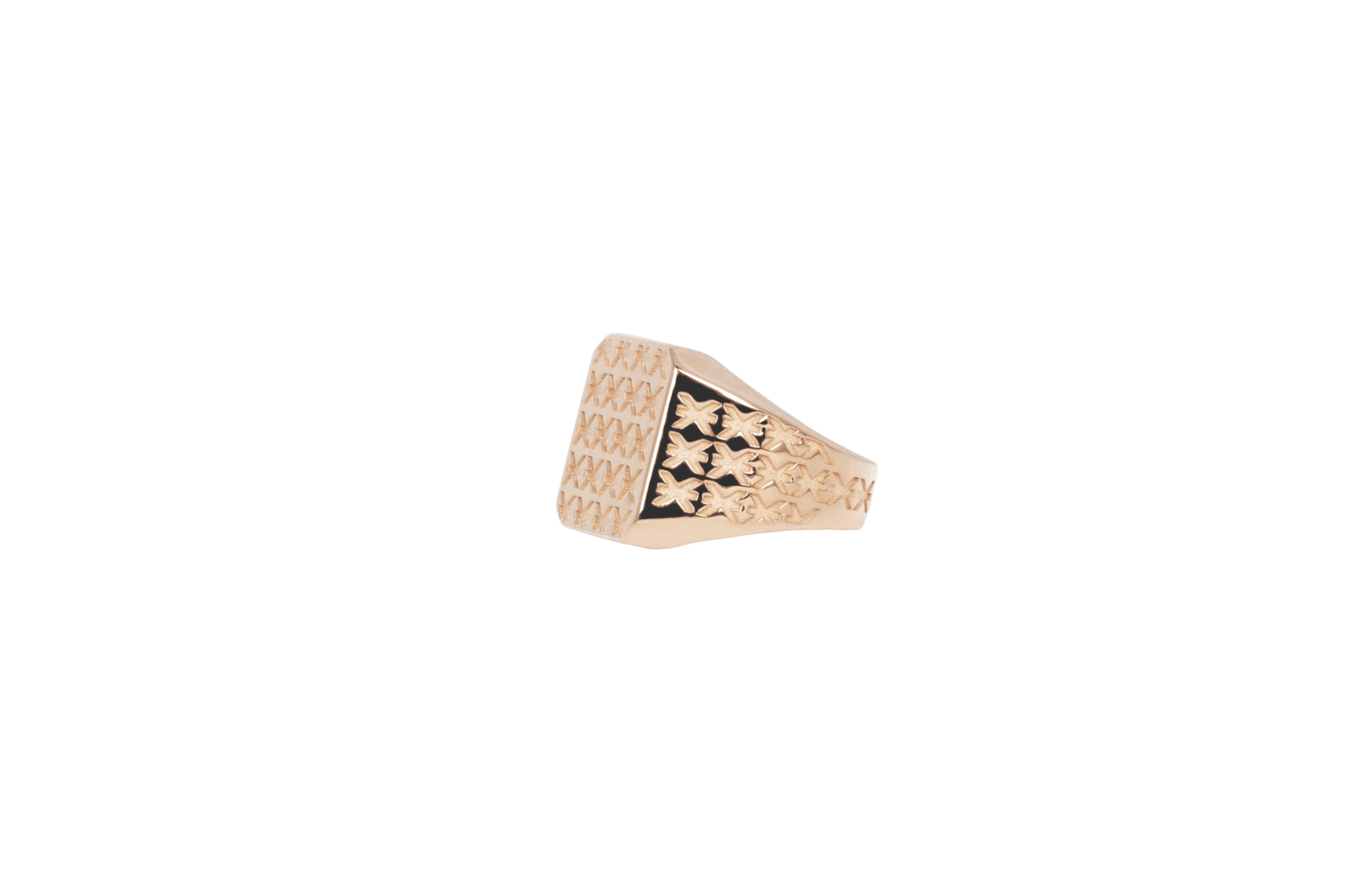 IX Otagon Logo Signet Ring Gold 14K