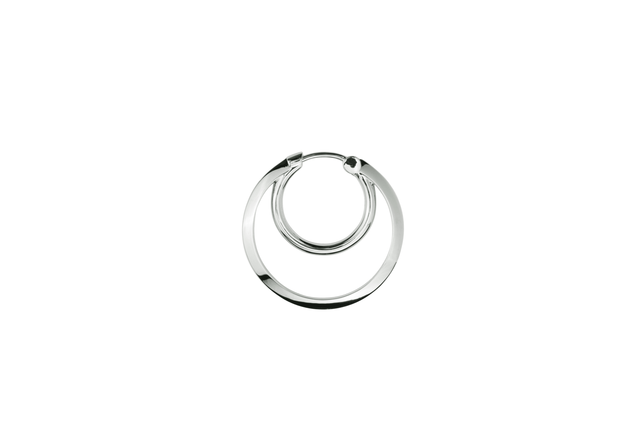 IX Double Hoops Silver