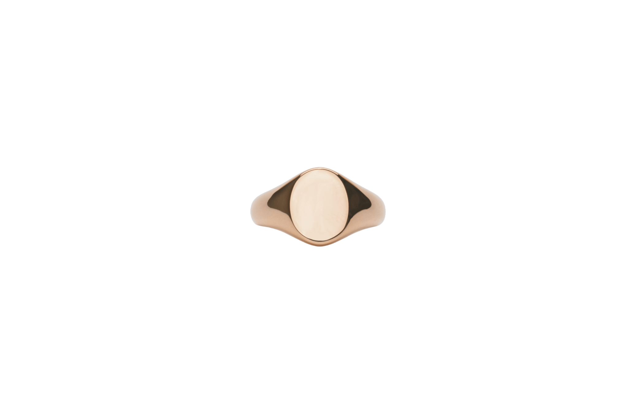 IX Mini Oval Signet Ring Gold 14K