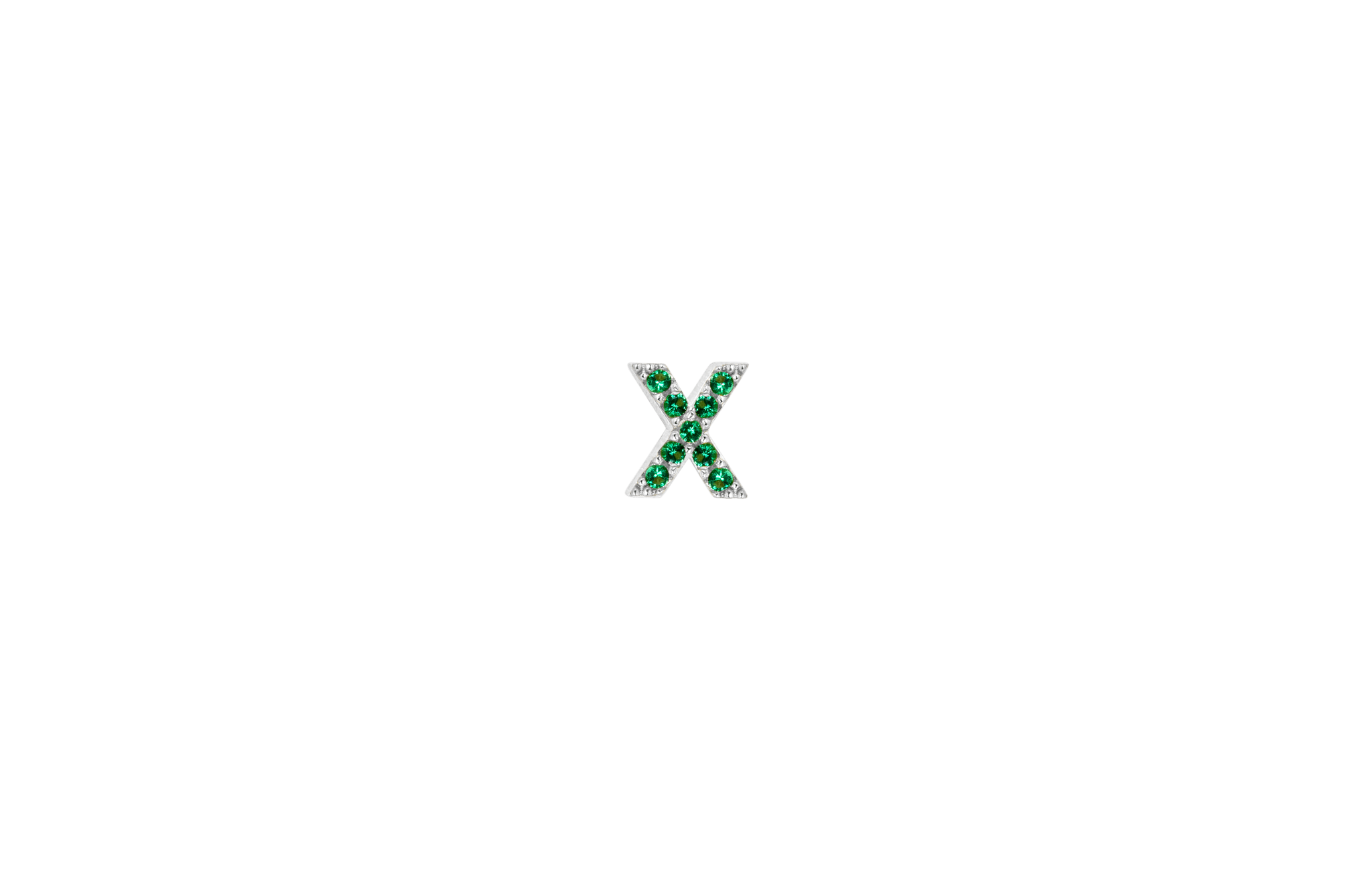 IX X Green Earring Silver