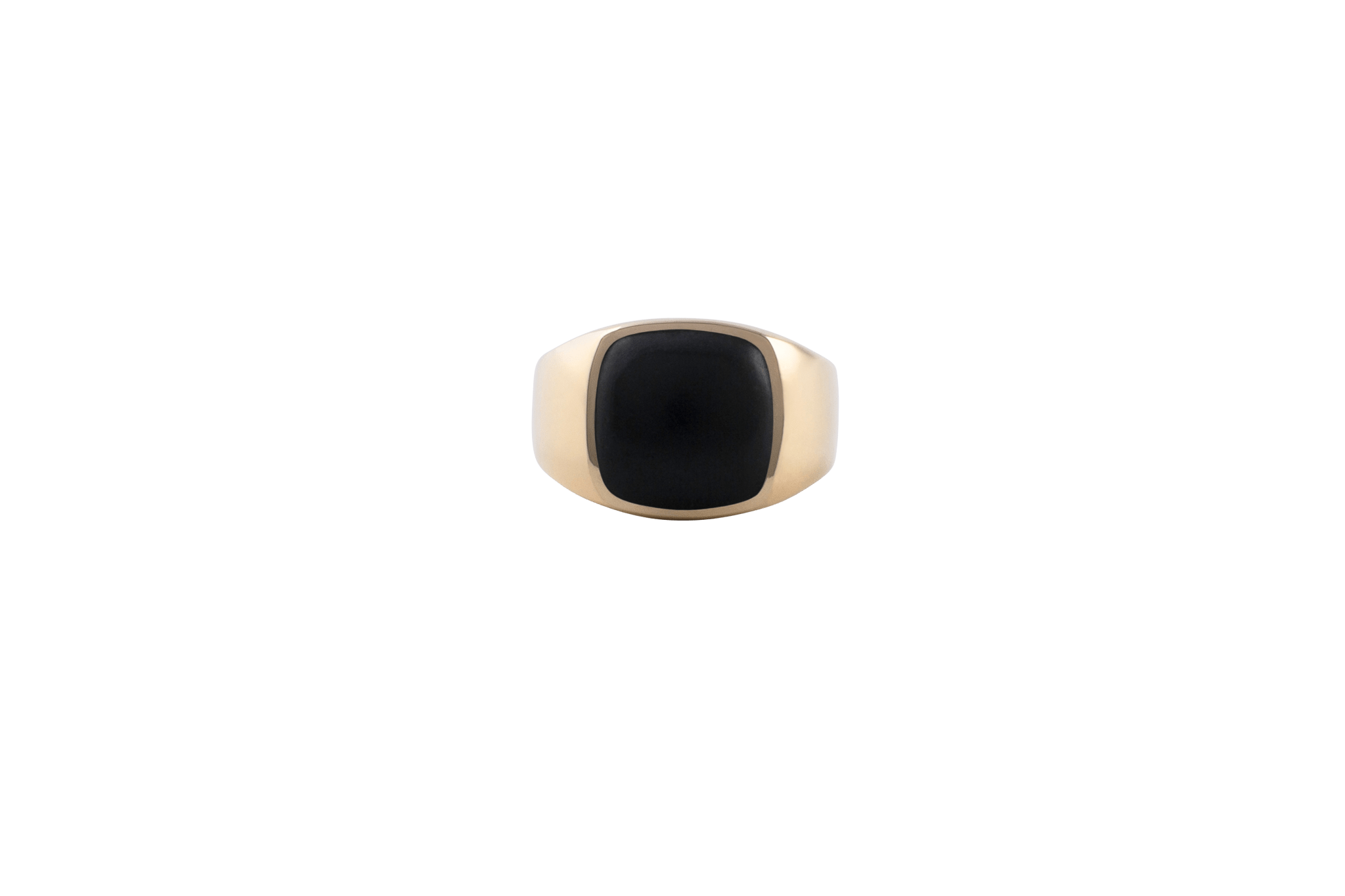 IX Cushion Signet Ring Black Onyx