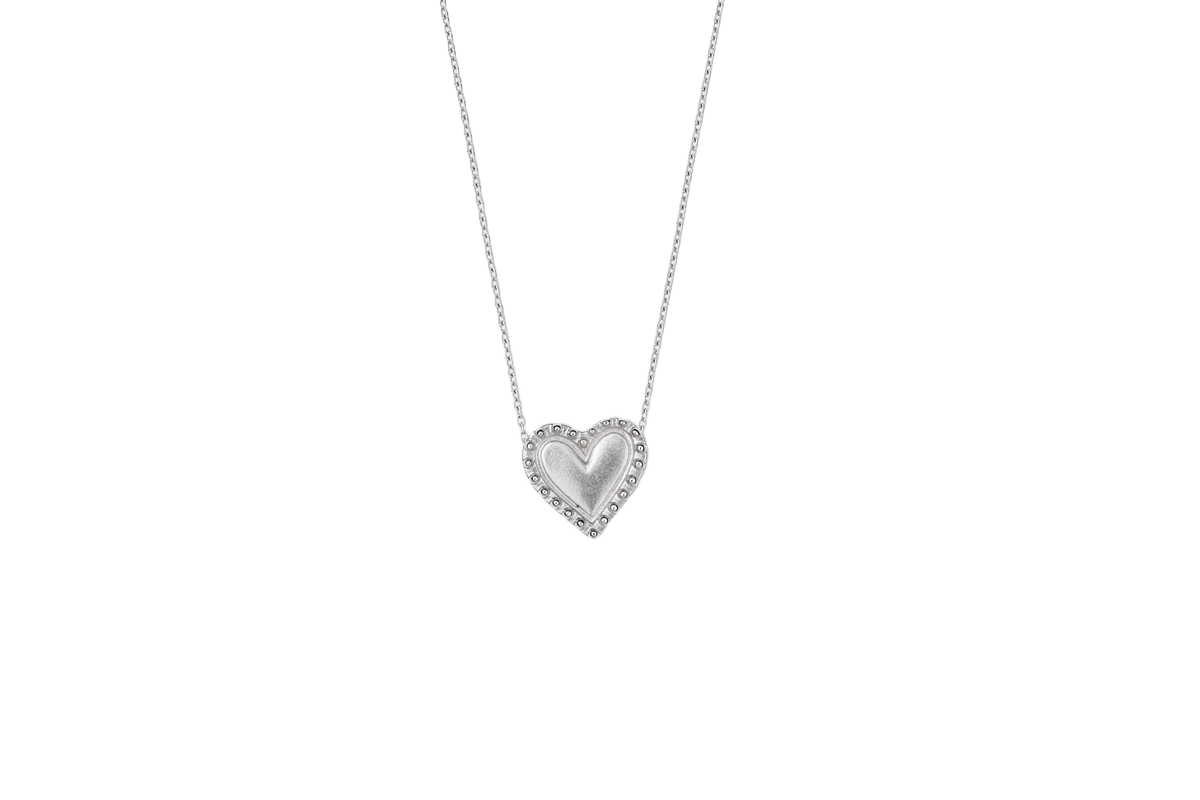 IX Heart Pendant Silver